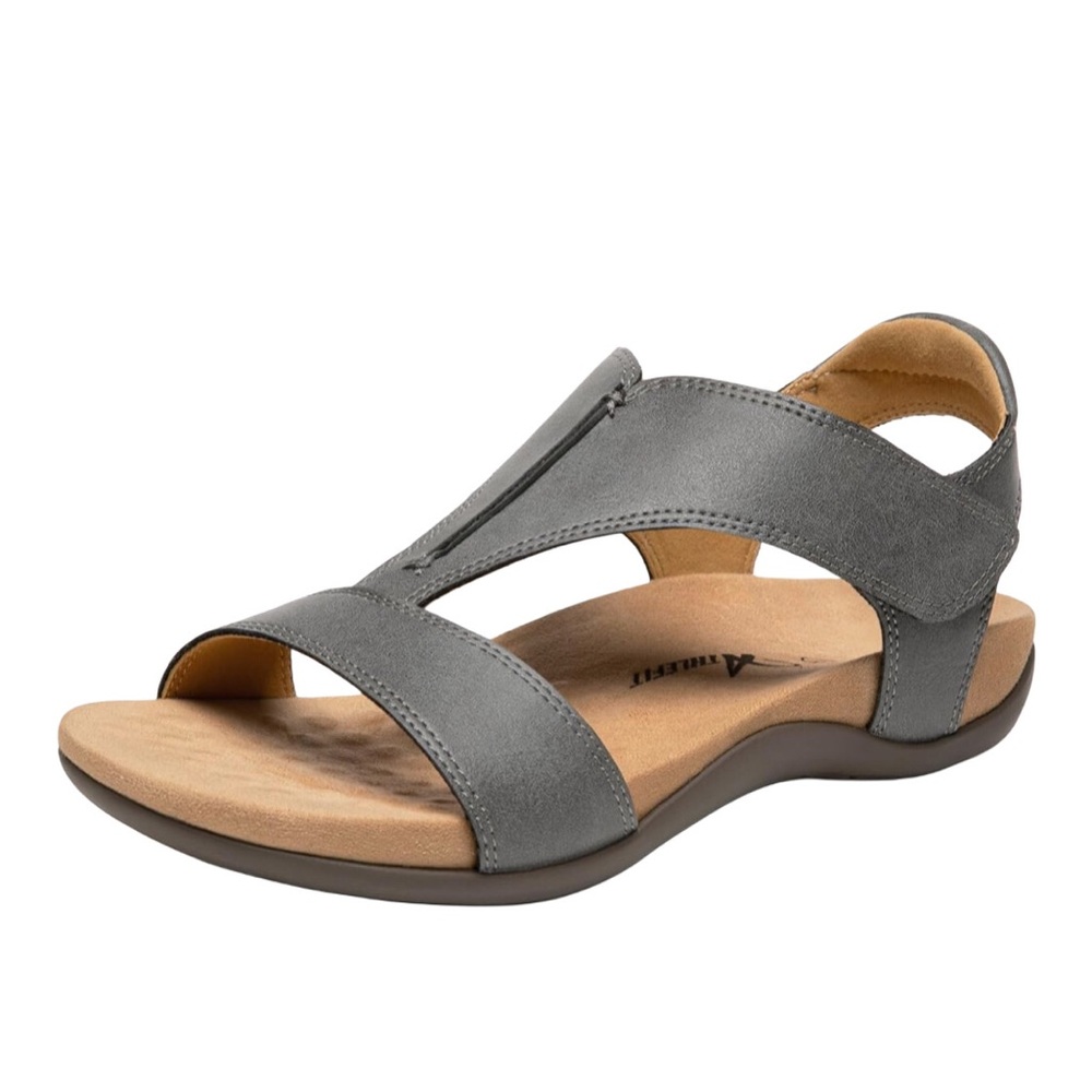 Athlefit Orthopedic Gray Sandals Size 10